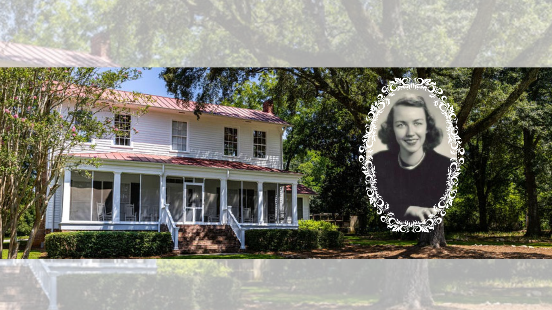 Andalusia Farmhouse and Flannery O'Conner cameo blog header